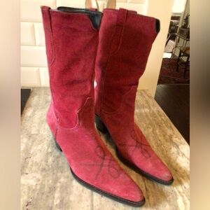 Suede cowboy boots — relisting